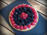 Tarte panacotta mures et framboises