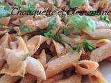 Penne aux courgettes et champignons