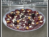 Carpaccio de betterave au roquefort