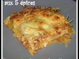 Lasagnes au poulet aux 5 épices