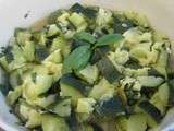 Salade de courgettes au citron et basilic