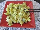 Salade de pousses de bambou, avocat et pomme