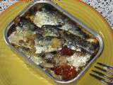 Sardines en boite à la tomate séchée et au chèvre