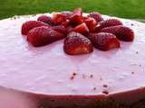 Gâteau aux fraises et fromage blanc