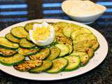 Courgettes grillées et sauce yaourt