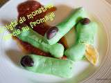 Halloween: Doigts de monstres farcis au fromage