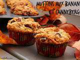 Muffins aux bananes et aux canneberges sans oeuf