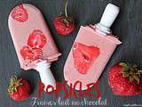 Popsicles au lait au chocolat et au fraises #Zoku