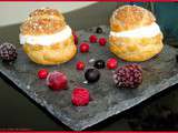 Choux au citron et fruits rouges