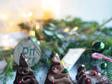 Sapins brownies au chocolat parfumés à la vanille