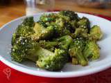 Brocoli sauté, sauce soja et sésame