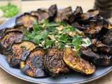 Aubergines Grillées, sauce Yaourt et Grenade