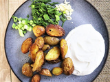 Bibelaskaes (Pommes de terre Rôties au Fromages Blanc / Asperges)