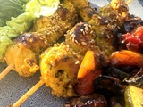 Brochettes de Poulet Marinées aux 2 Moutardes (Ig Bas)