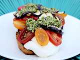 Crostinis Tomates / Mozzarella et Pesto Maison