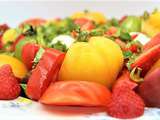 Salade de Tomates, Mozzarella et Fraises