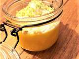 Soupe de mangue, chantilly de yaourt et citron vert