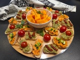 Crostinis aux rillettes de chorizo et pesto aux olives vertes