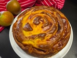 Gâteau tourbillon aux pommes et à la crème pâtissière