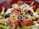 Salade composée au saumon fumé