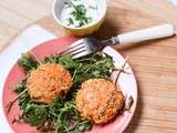 Croquettes de saumon aux carottes et amandes