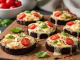 Mini pizzas d’aubergines sans pâte : recette facile et légère