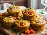Muffins aux tomates cerises, oignons rouges et curry : recette simple pour un apéritif gourmand