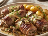 Paupiette de veau à la crème et champignons facile à réaliser
