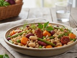 Petit épeautre aux haricots et légumes : une recette automnale réconfortante