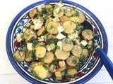 Salade de courgettes poêlées à la feta et à la menthe