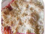 Crumble pomme, abricot, fraise, cerise, groseille