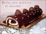 Bûche aux marrons et chocolat