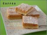 Carrés à la rhubarbe, orange confite et pépites de chocolat blanc