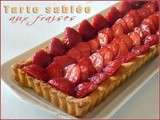 Tarte sablée aux fraises