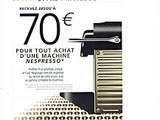 Bons de réduction Nespresso 70 euros