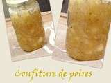 Confiture de poires à la vanille et à la citronnelle