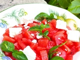 Salade de pastèque tomates et fêta