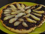 Pizza sucrée: poire et chocolat au lait