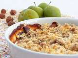 Crumble végétalien prunes et noisettes