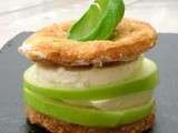 Mille-feuille croustillant tofu pomme mozza