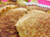 Pancakes (sans lait, sans beurre) pomme-vanille