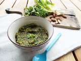 Pesto laitue, coriandre amandes