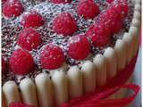 Gâteau au yaourt framboises tonka