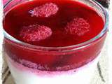 Panna Cotta allégée citron framboise