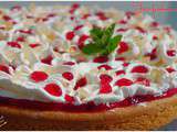 Tarte framboise citron sur palet breton