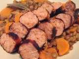 Saucisse aux lentilles carottes