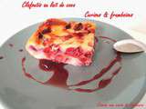 Clafoutis au lait de coco, cerises & framboises