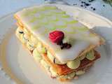 Millefeuille pistache myrtille - Pistachio blueberry millefeuille