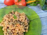 Risotto à la tomate, blettes & champignons - Tomato, chard & mushroom risotto