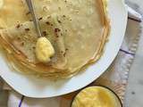 Crêpes au citron et lemon curd (sans gluten, sans lactose)